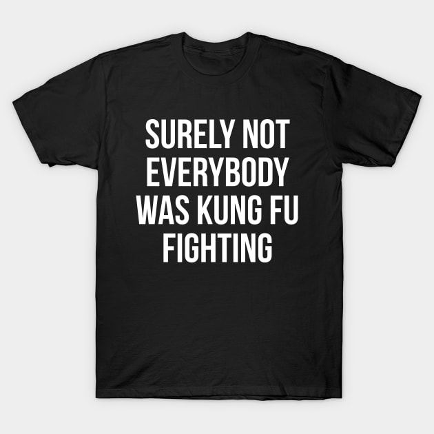 Surely Not Everybody Was Kung Fu Fighting T-Shirt by kathleenjanedesigns